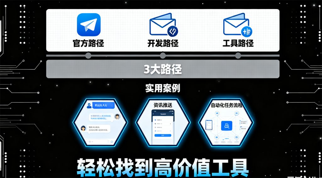 Telegram 机器人获取全指南：3 大路径 + 实用案例，轻松找到高价值工具